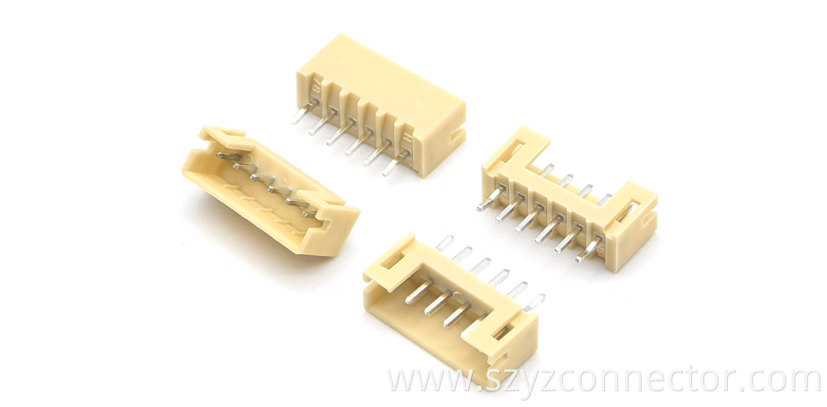 PH2.0 Wafer Pin Header Connector: WAFER PH2.0 180 Degree DIP With Kinked Pin 6P PH2.0 Wafer Pin Header Connector: WAFER PH2.0 180 Degree DIP With Kinked Pin 6P